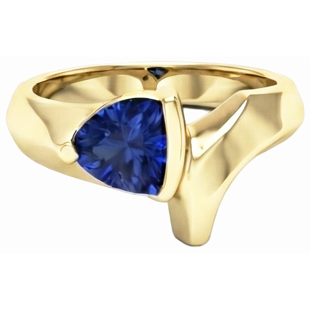 echter round diamant 1Karat ring Seitenansicht