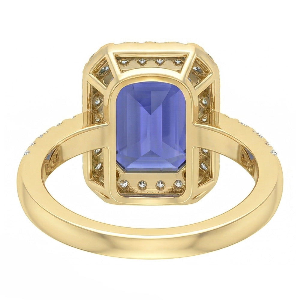 echter round diamant 4Karat ring Profilansicht