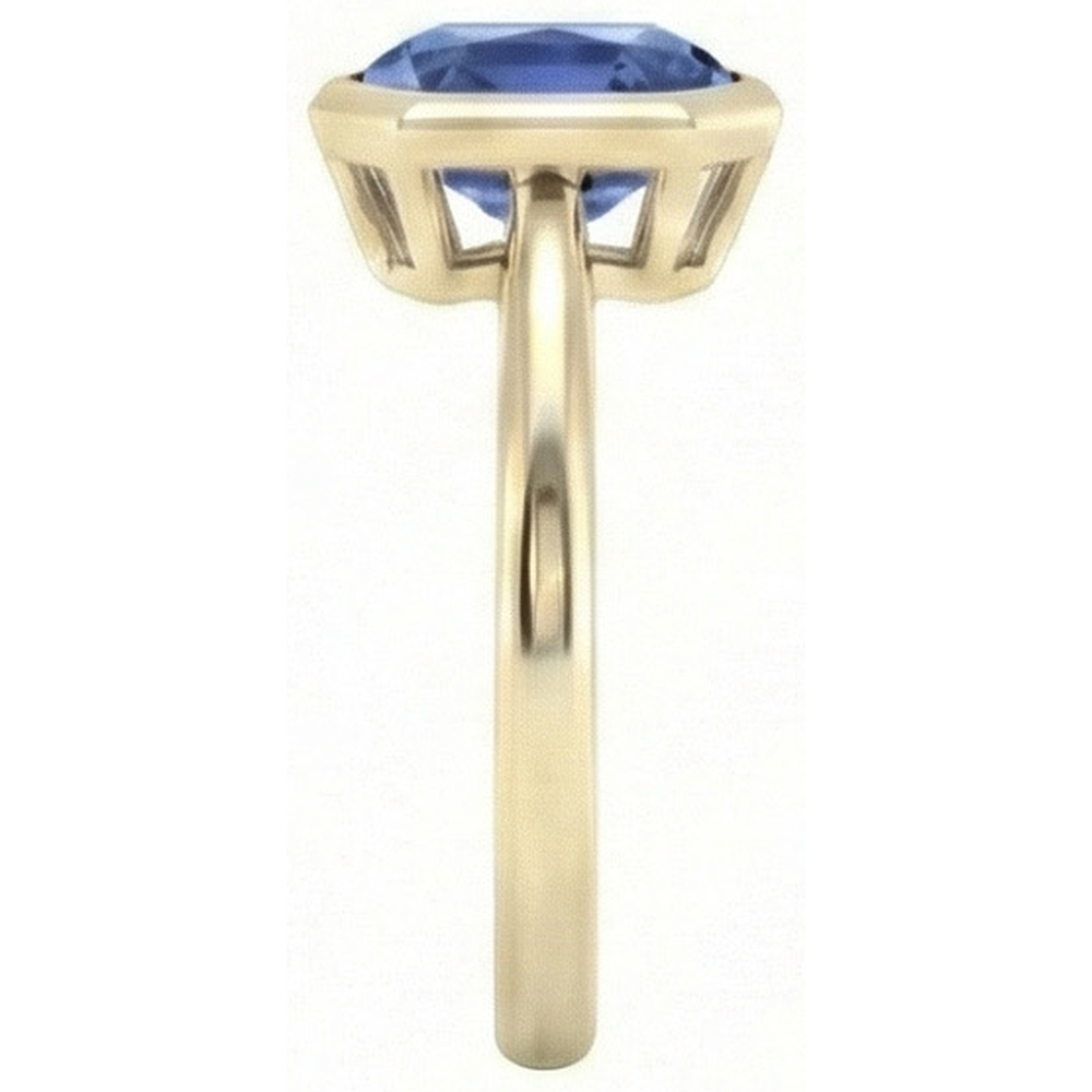 echter asscher diamant 5Karat ring Profilansicht