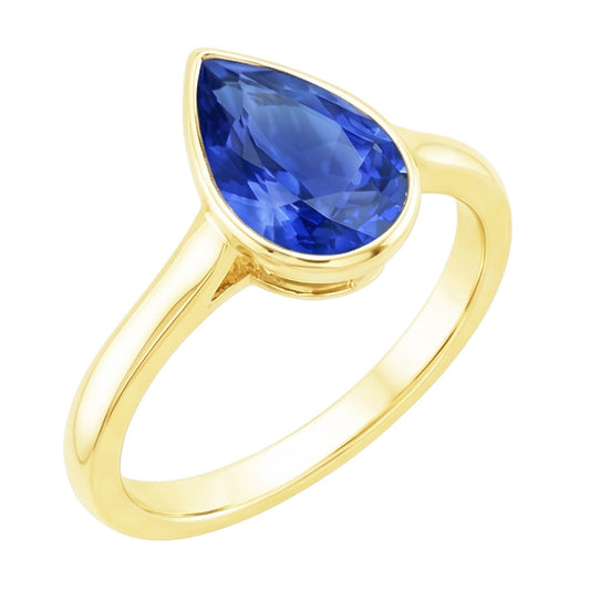 echter pear diamant 4Karat ring Detailansicht