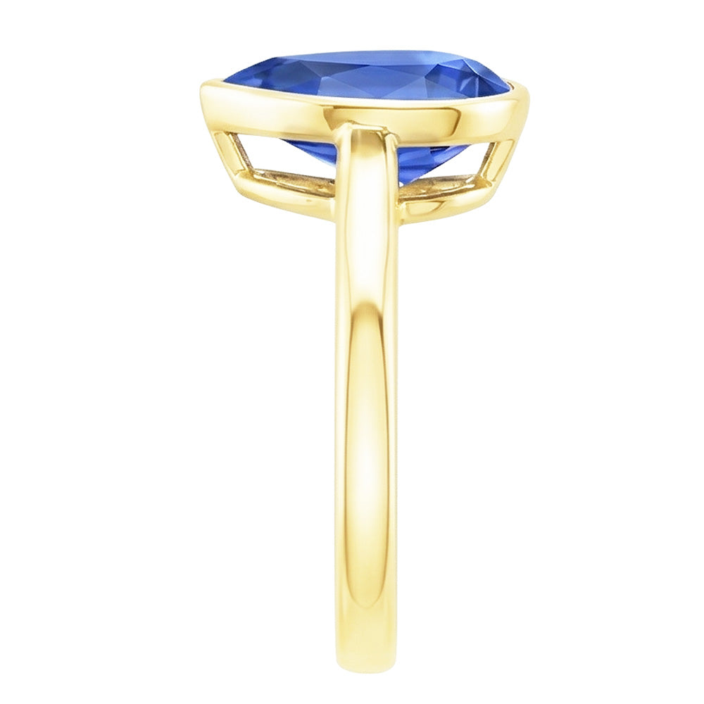 echter pear diamant 4Karat ring Profilansicht