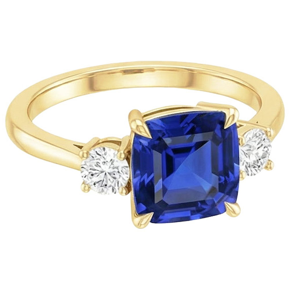 echter round diamant 2.75Karat ring Draufsicht