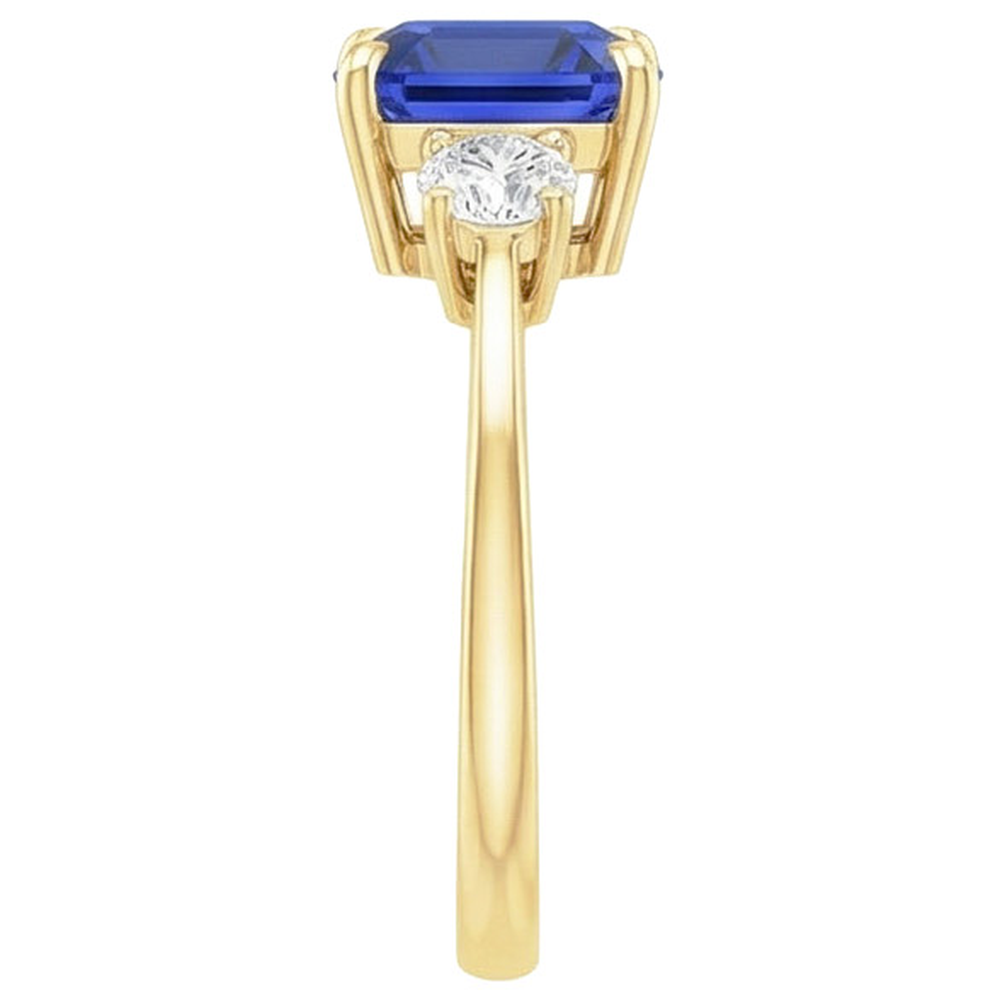echter round diamant 2.75Karat ring Profilansicht