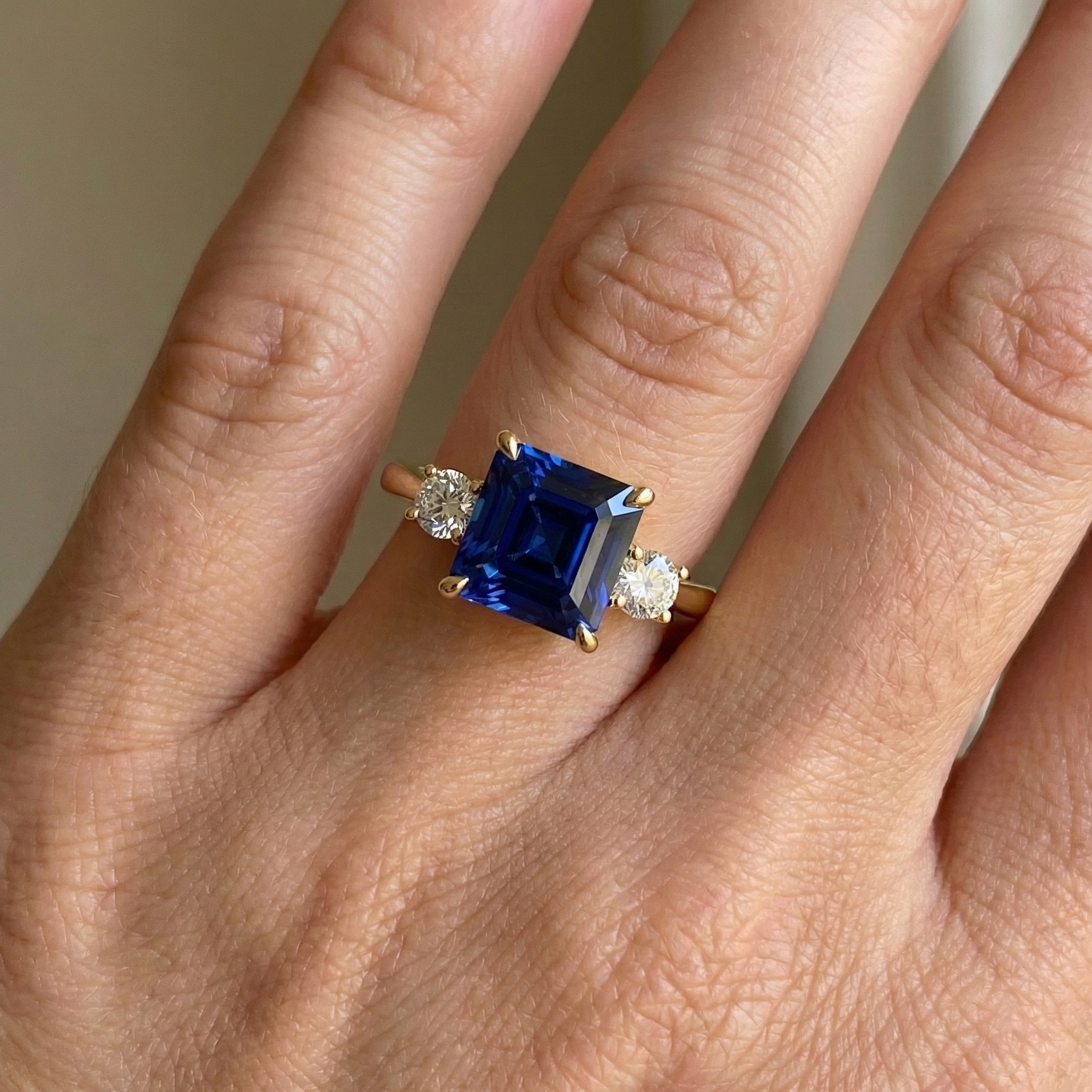 echter round diamant 2.75Karat ring mit Diamantbesatz