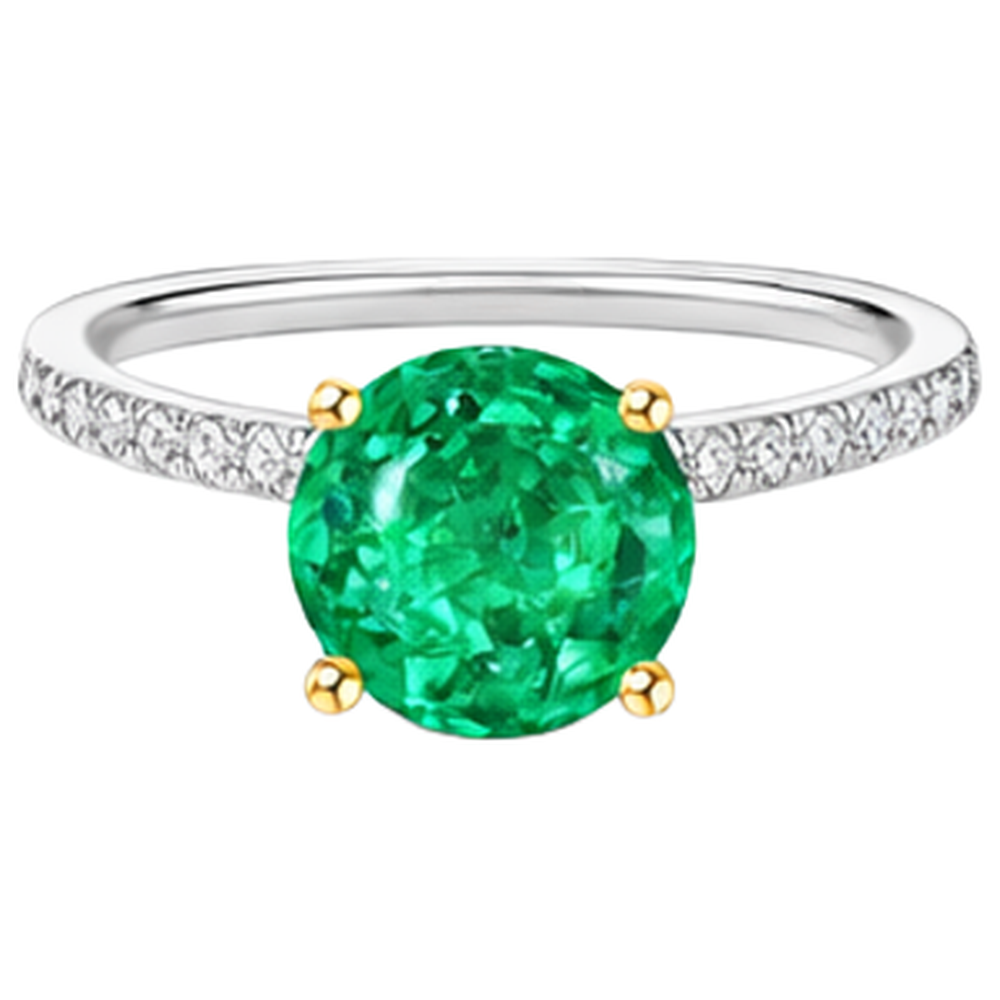 Handgemachter Edelstein-Ring 3 Karat – Draufsicht