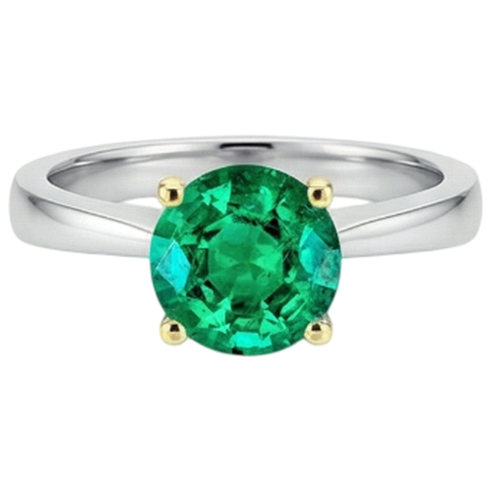 Eleganter Farbstein-Ring 3 Karat – Frontansicht