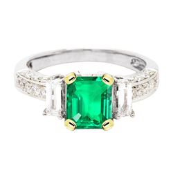 Exquisiter Jubiläumsband Edler Smaragd Edelstein-Ring – 2 Karat