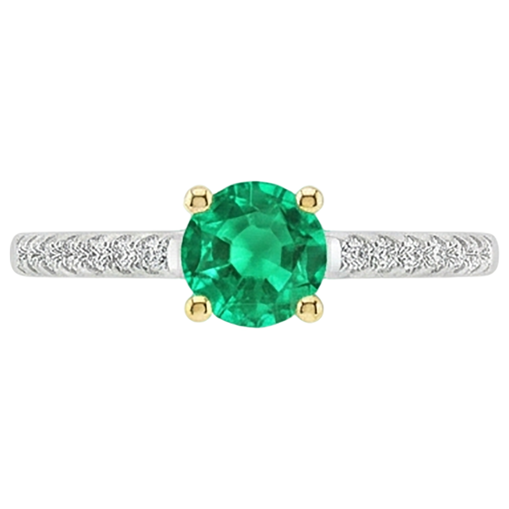Luxuriöser Schmuckstein-Ring 1 Karat – Profilansicht