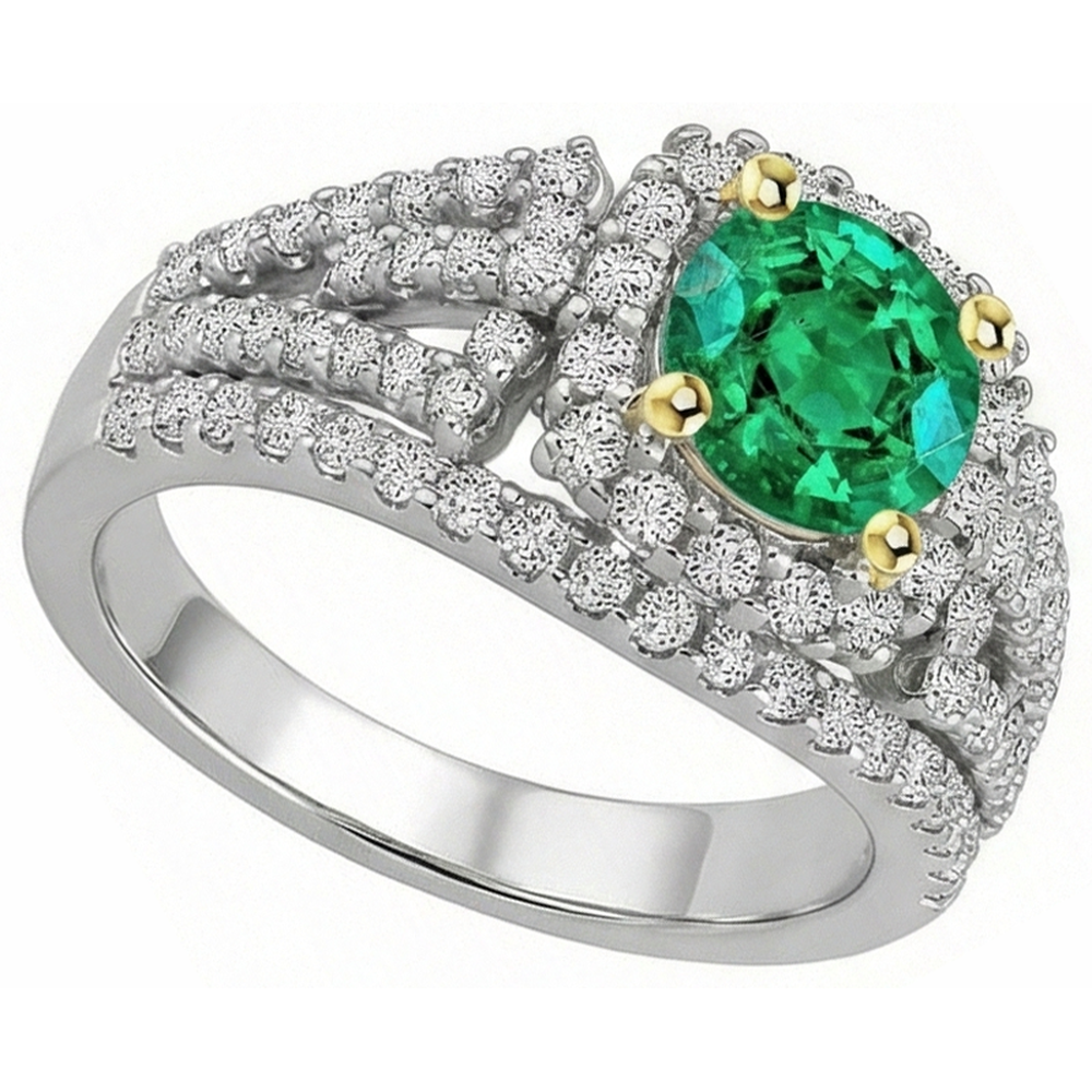 Designer Smaragd Edelstein-Ring 2,50 Karat – Profilansicht