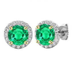 Funkelnder Gemstone Earring – Kolumbianischer Smaragd 2 Karat |