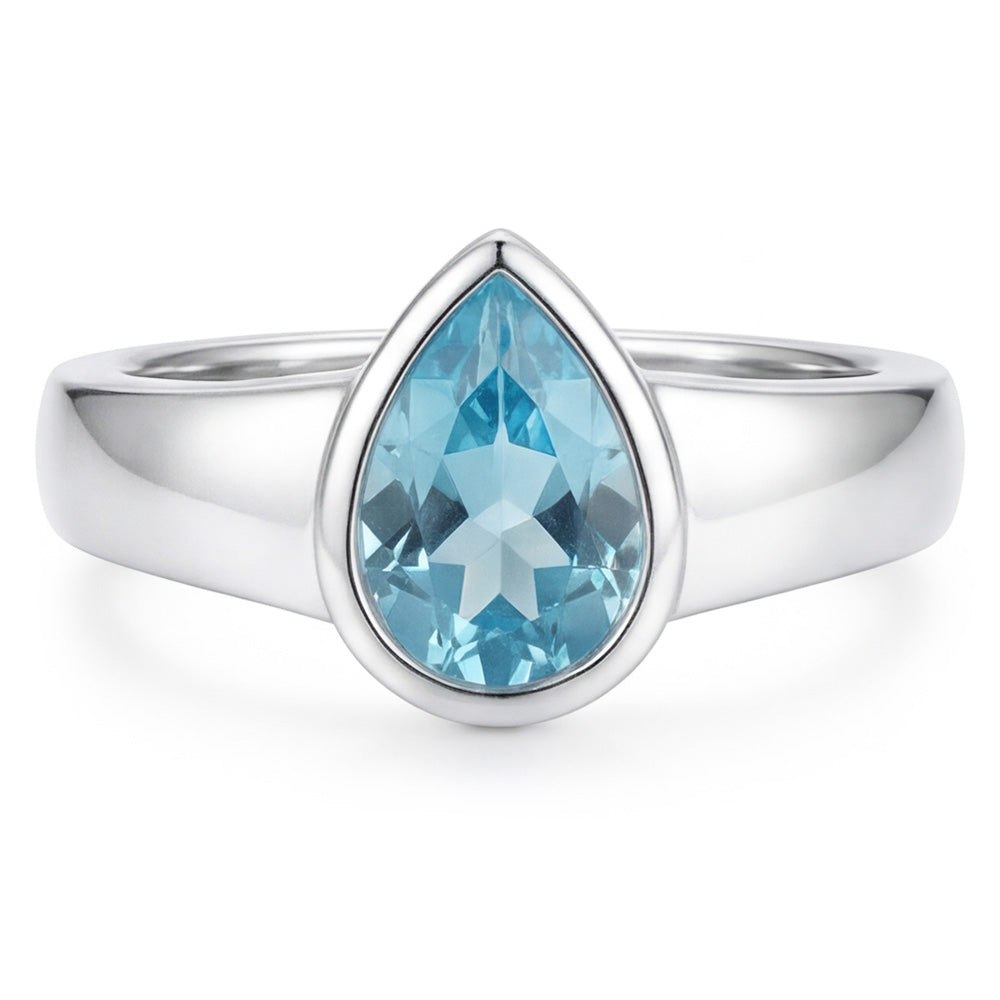 Glänzender Edelstein-Ring – Neon Paraiba 1 Karat – HarryChadEnt