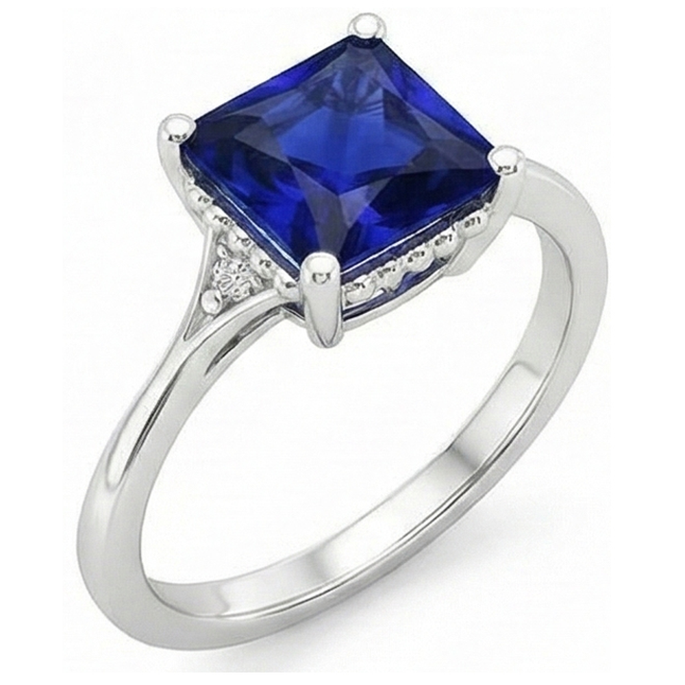 echter round diamant 5.25Karat ring Draufsicht