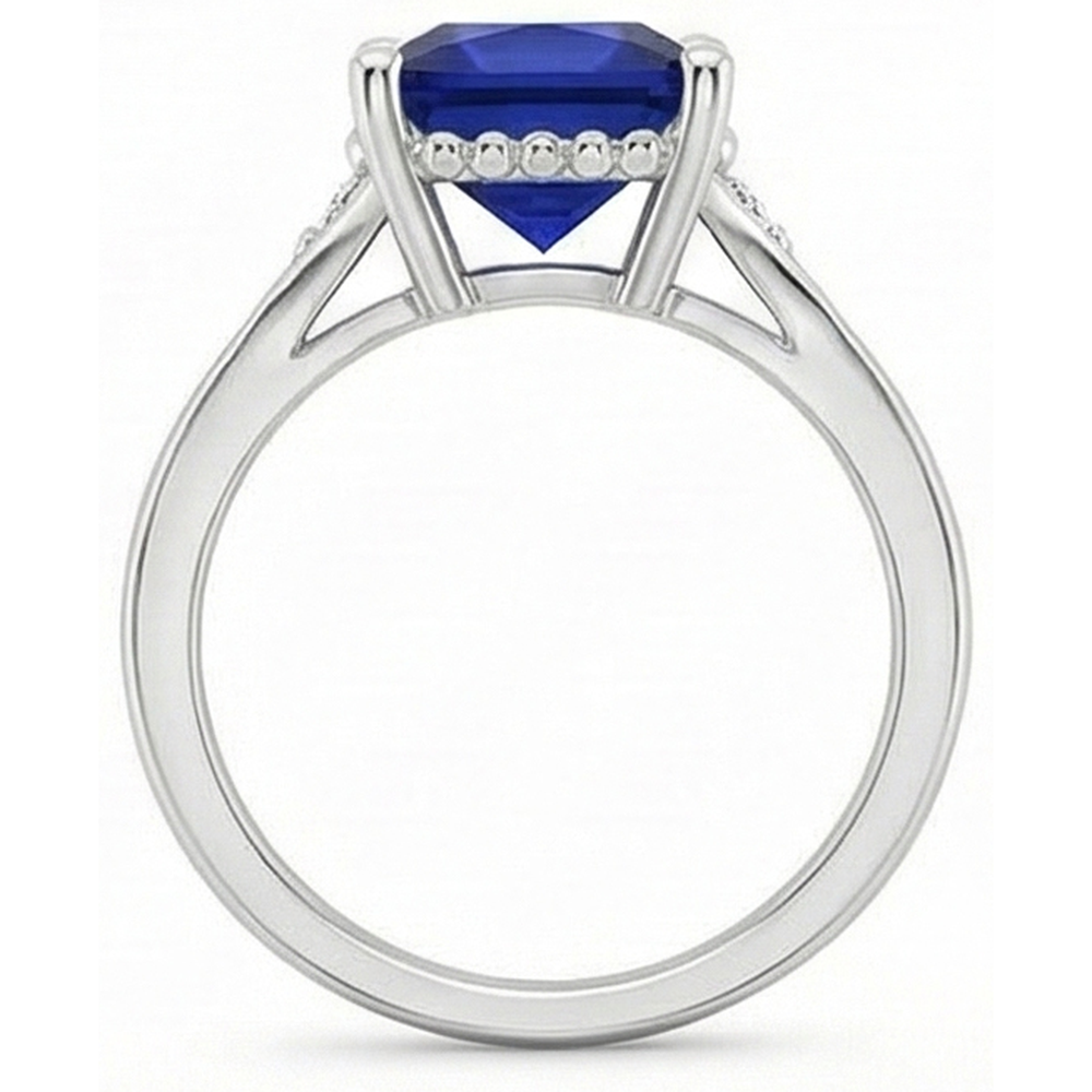 echter round diamant 5.25Karat ring auf Weiß