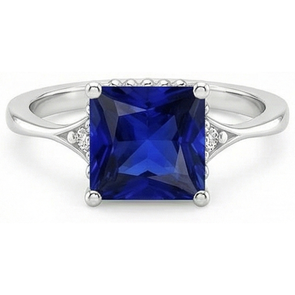 echter round diamant 5.25Karat ring Detailansicht