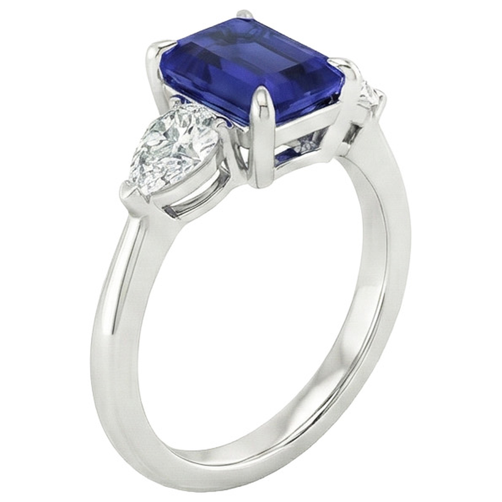 echter pear diamant 3.50Karat ring Detailansicht