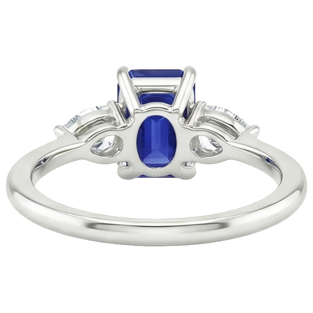 echter pear diamant 3.50Karat ring Draufsicht