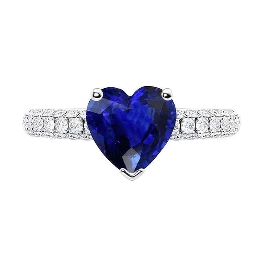 echter round diamant 4Karat ring Draufsicht