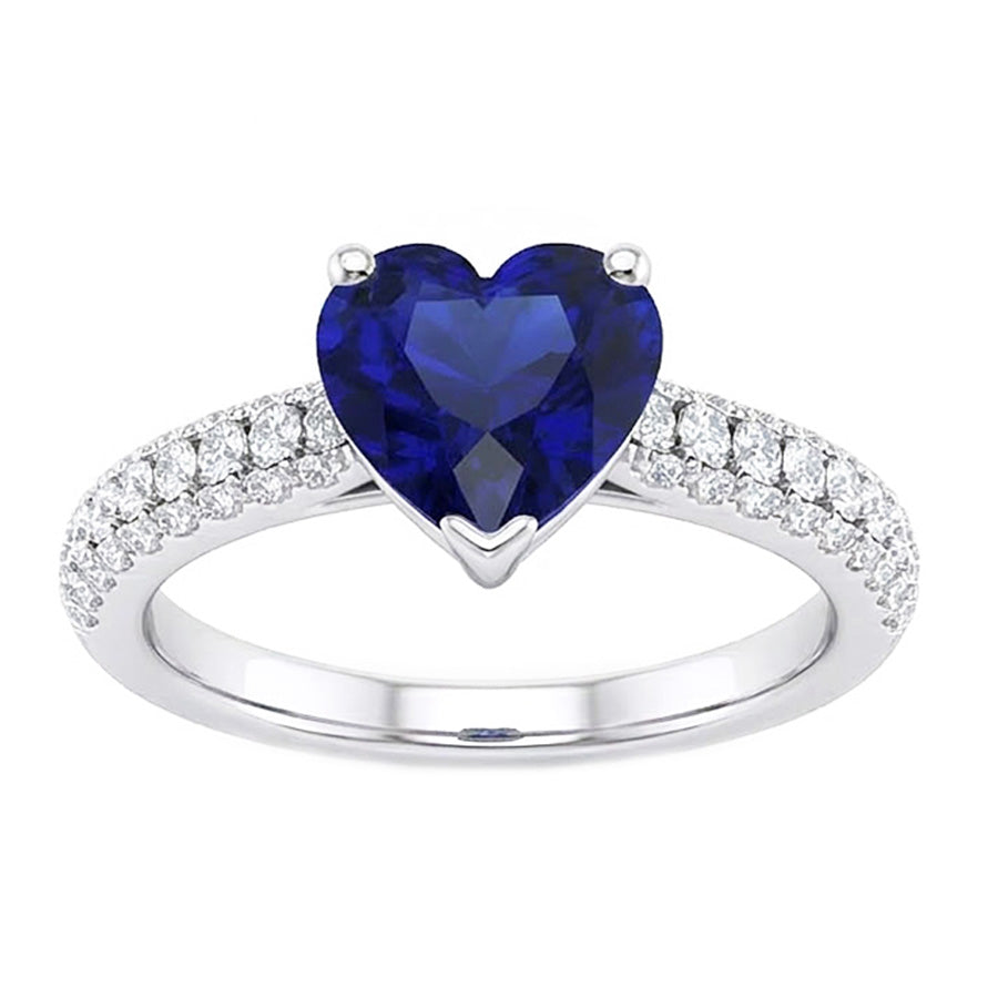 echter round diamant 4Karat ring Profilansicht