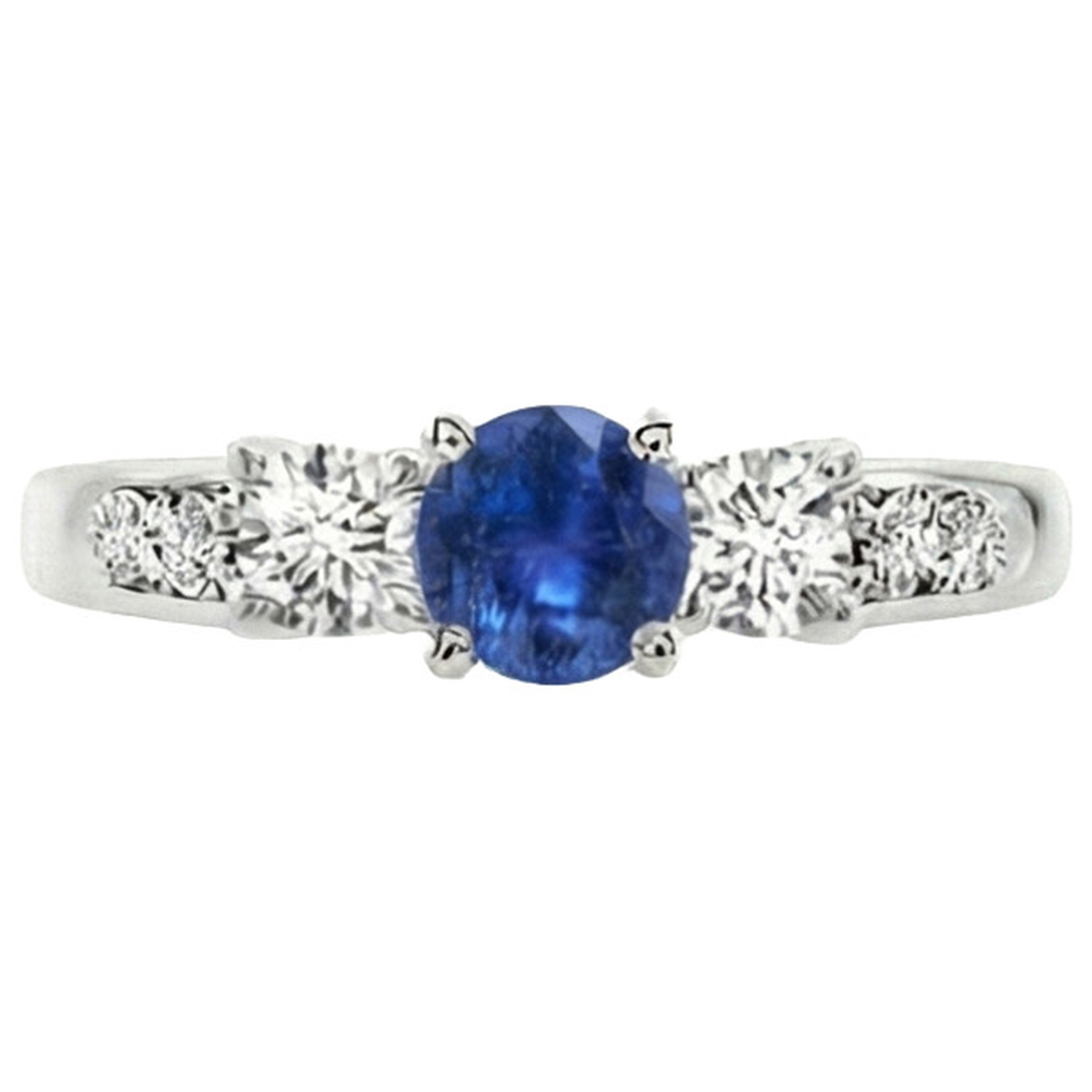 echter round diamant 2Karat ring Draufsicht
