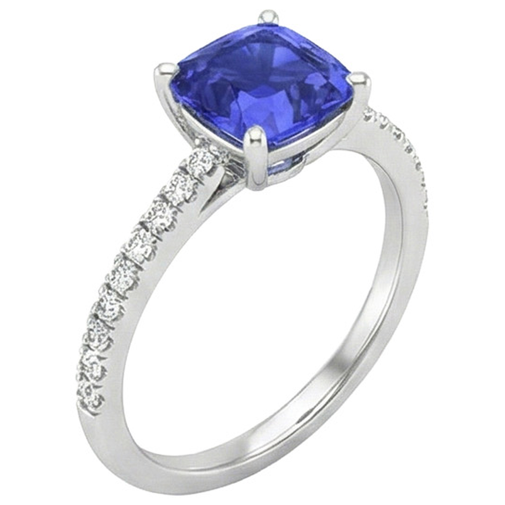 echter round diamant 3Karat ring Draufsicht