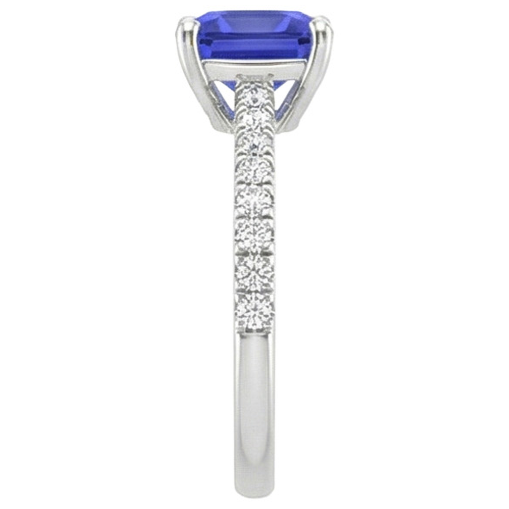 echter round diamant 3Karat ring Profilansicht