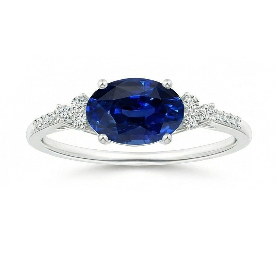 echter oval diamant 4Karat ring Draufsicht