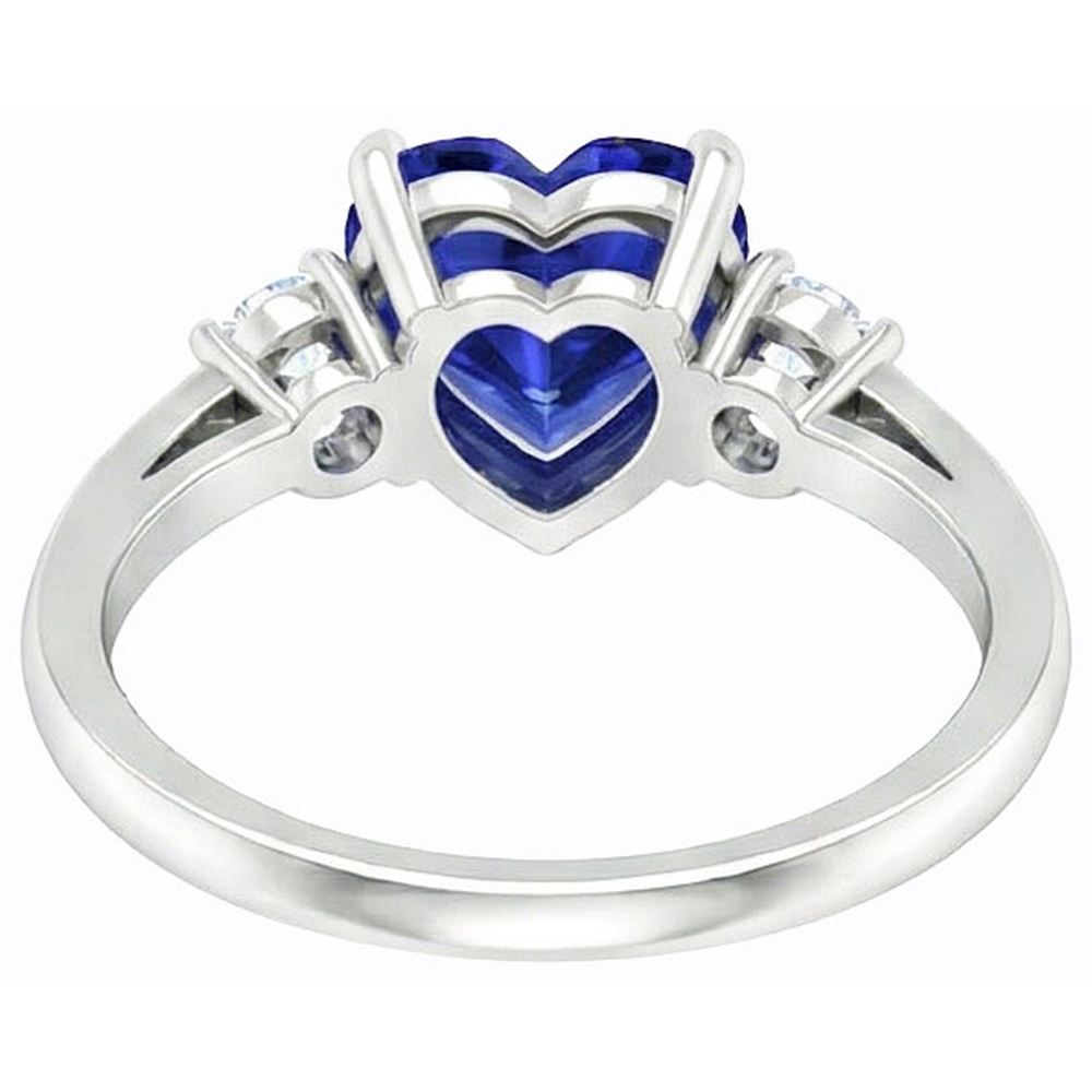 echter round diamant 2Karat ring Profilansicht