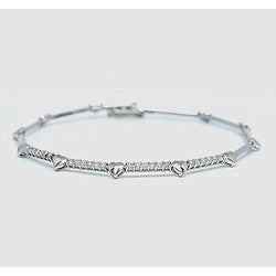 Gold-Echt Diamant-Herz-Armband