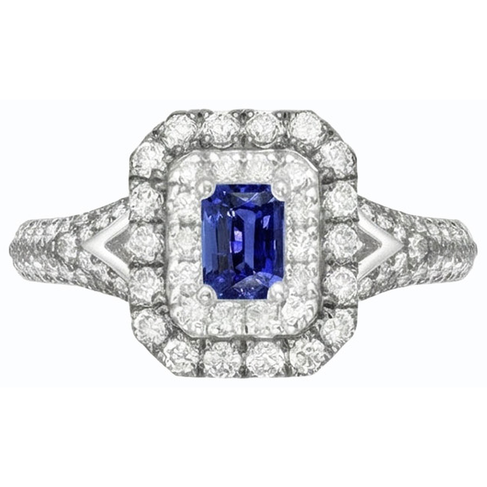 echter round diamant 3.50Karat ring auf Weiß