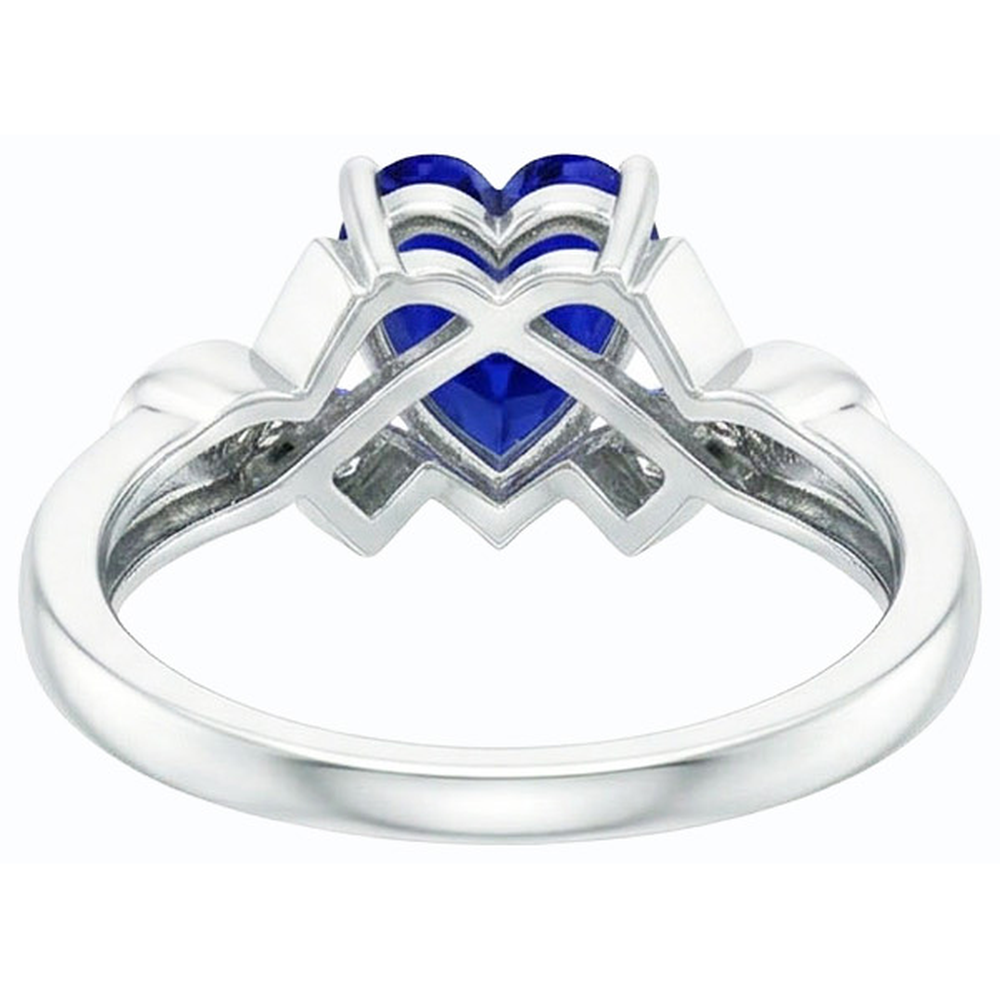 echter round diamant 2Karat memoire-ring Detailansicht
