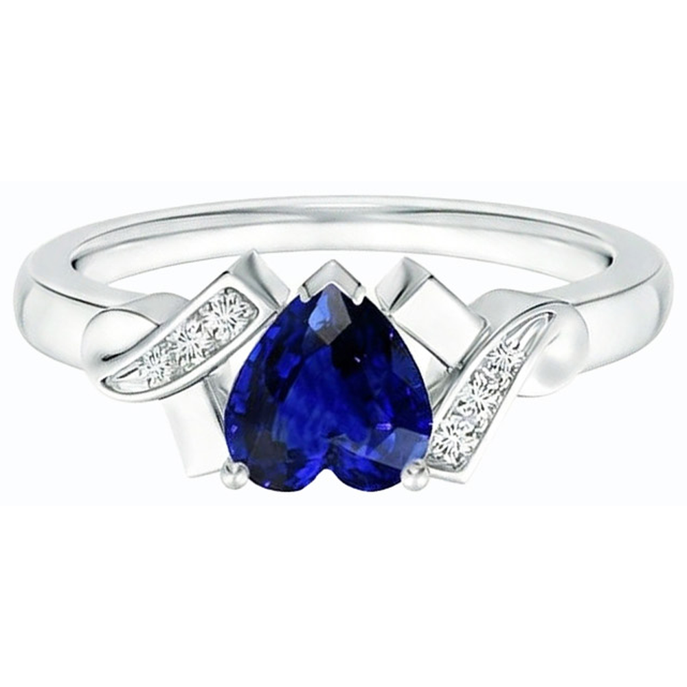 echter round diamant 2Karat memoire-ring Profilansicht