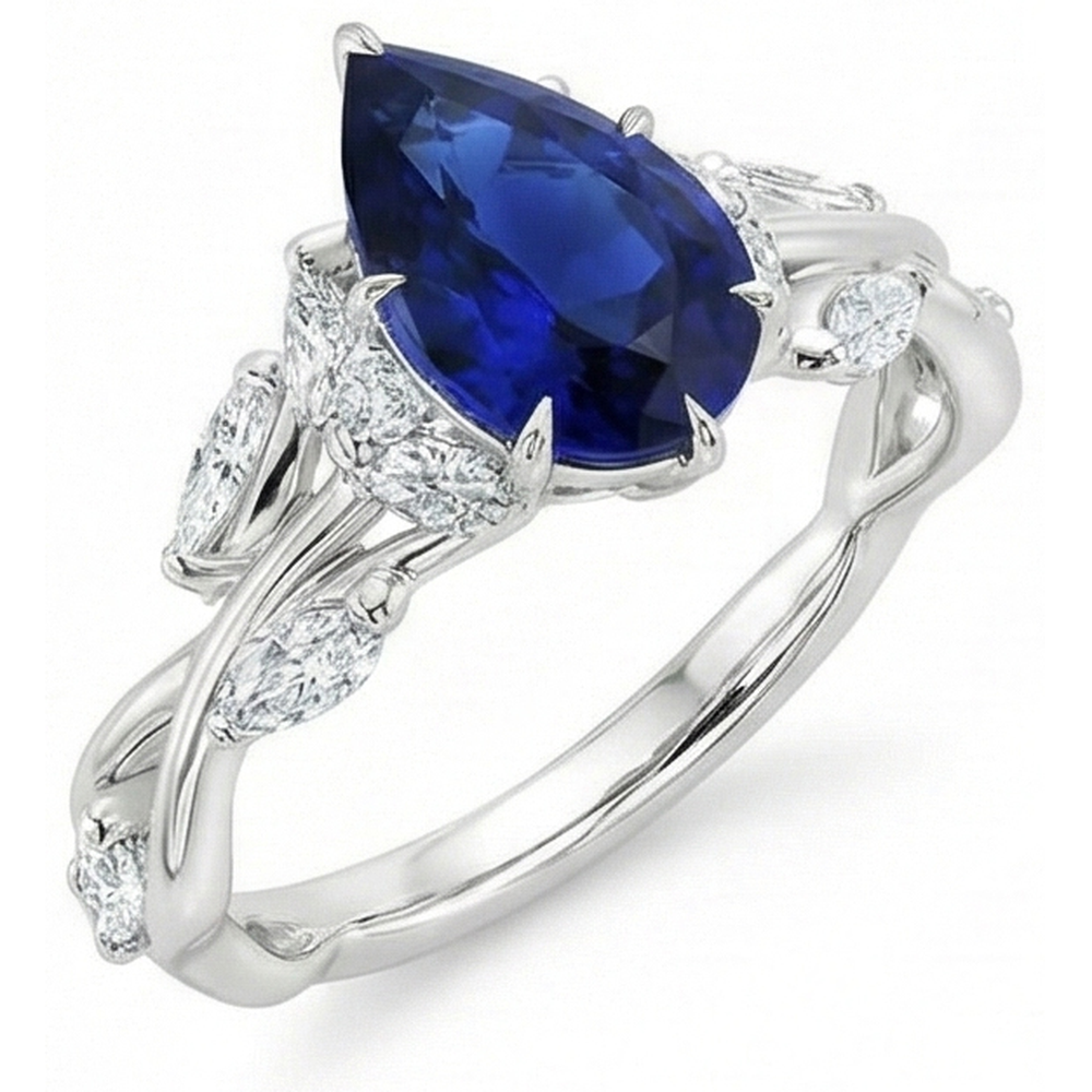 echter marquise diamant 7.25Karat ring Draufsicht