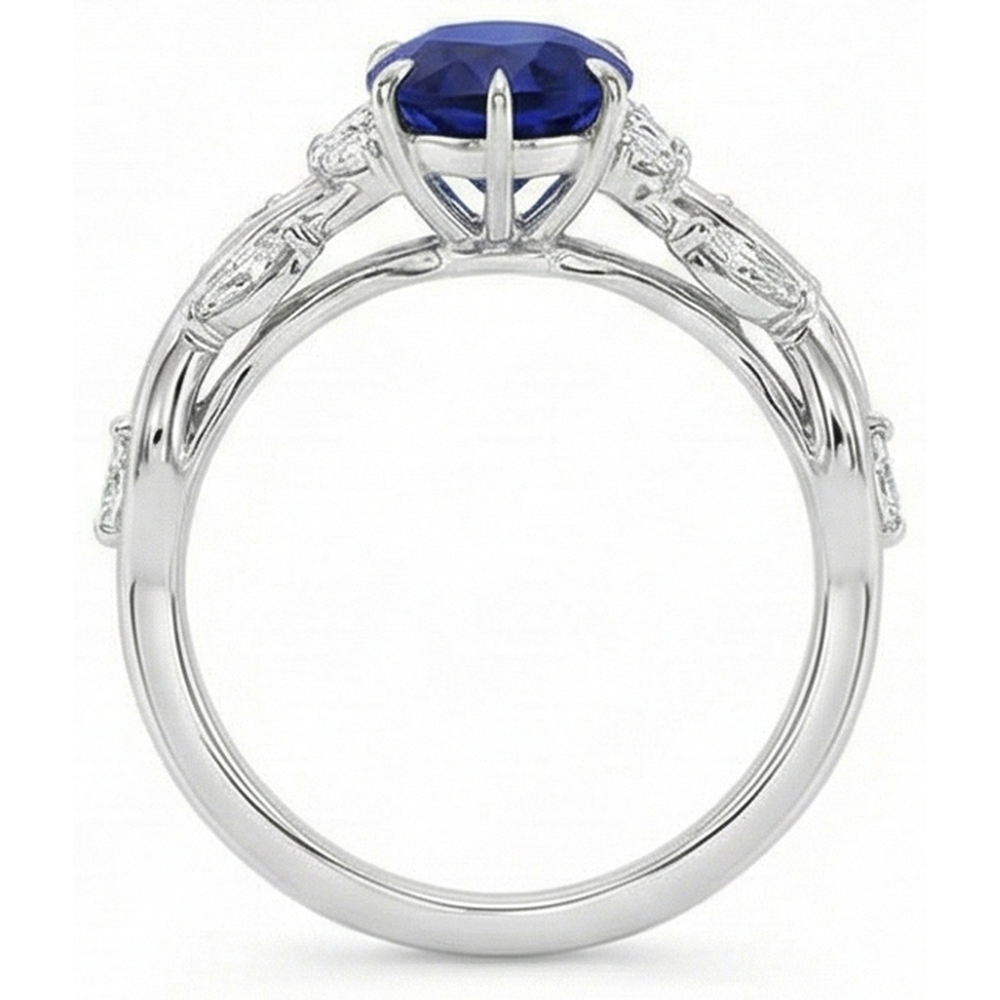 echter marquise diamant 7.25Karat ring auf Weiß