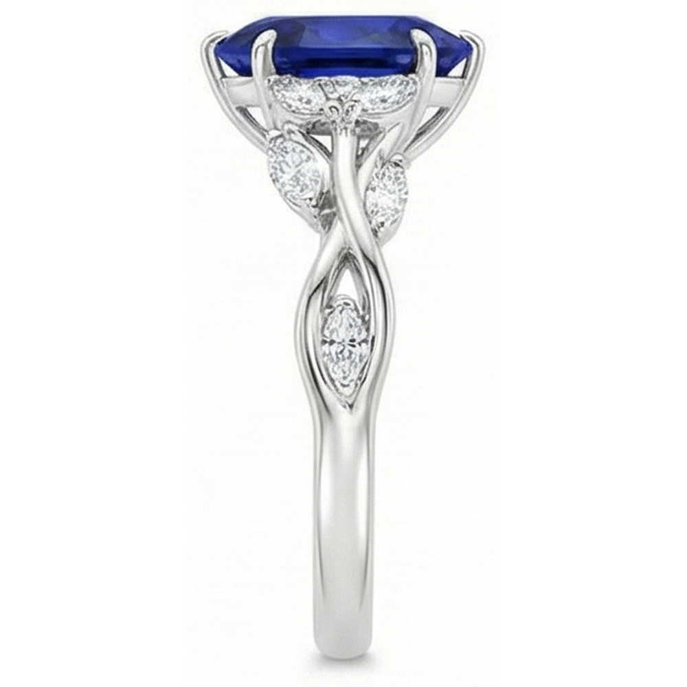 echter marquise diamant 7.25Karat ring Profilansicht