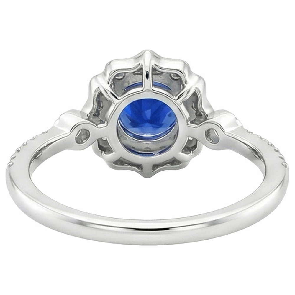echter round diamant 3Karat ring auf Weiß