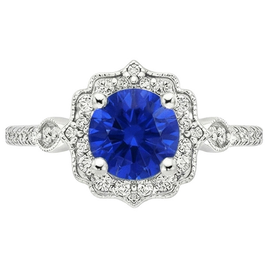 echter round diamant 3Karat ring Draufsicht