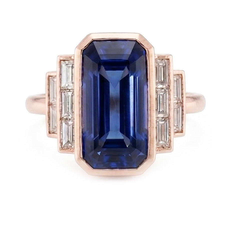 echter baguette diamant 3.50Karat ring Detailansicht