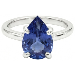 Naturreiner Kornblumenblauer Saphir Schmuckstein-Ring 3 Karat