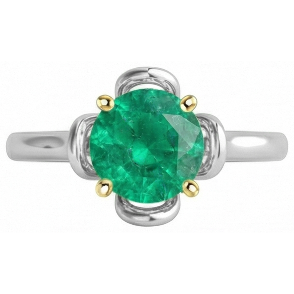 Authentischer Smaragd Edelstein-Ring – Frontansicht