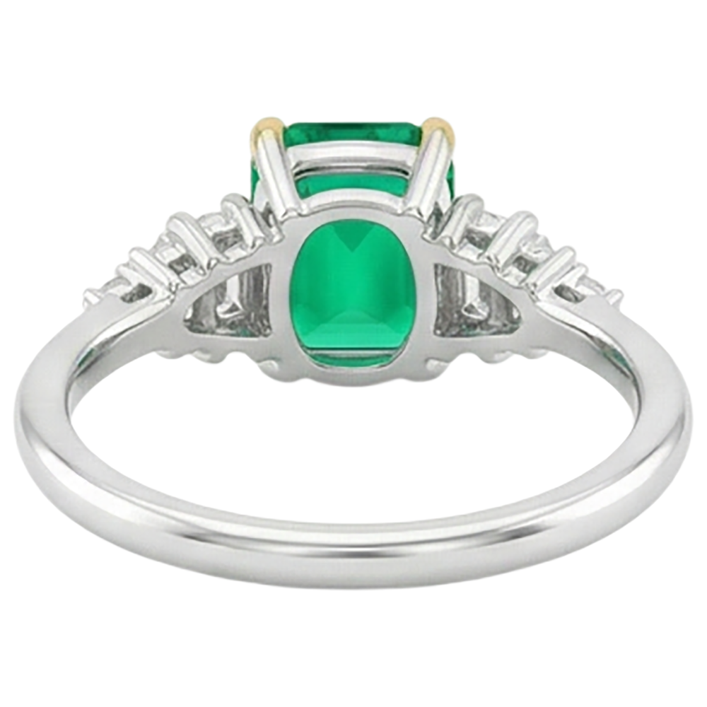Handgemachter Farbstein-Ring 2 Karat – Rückansicht