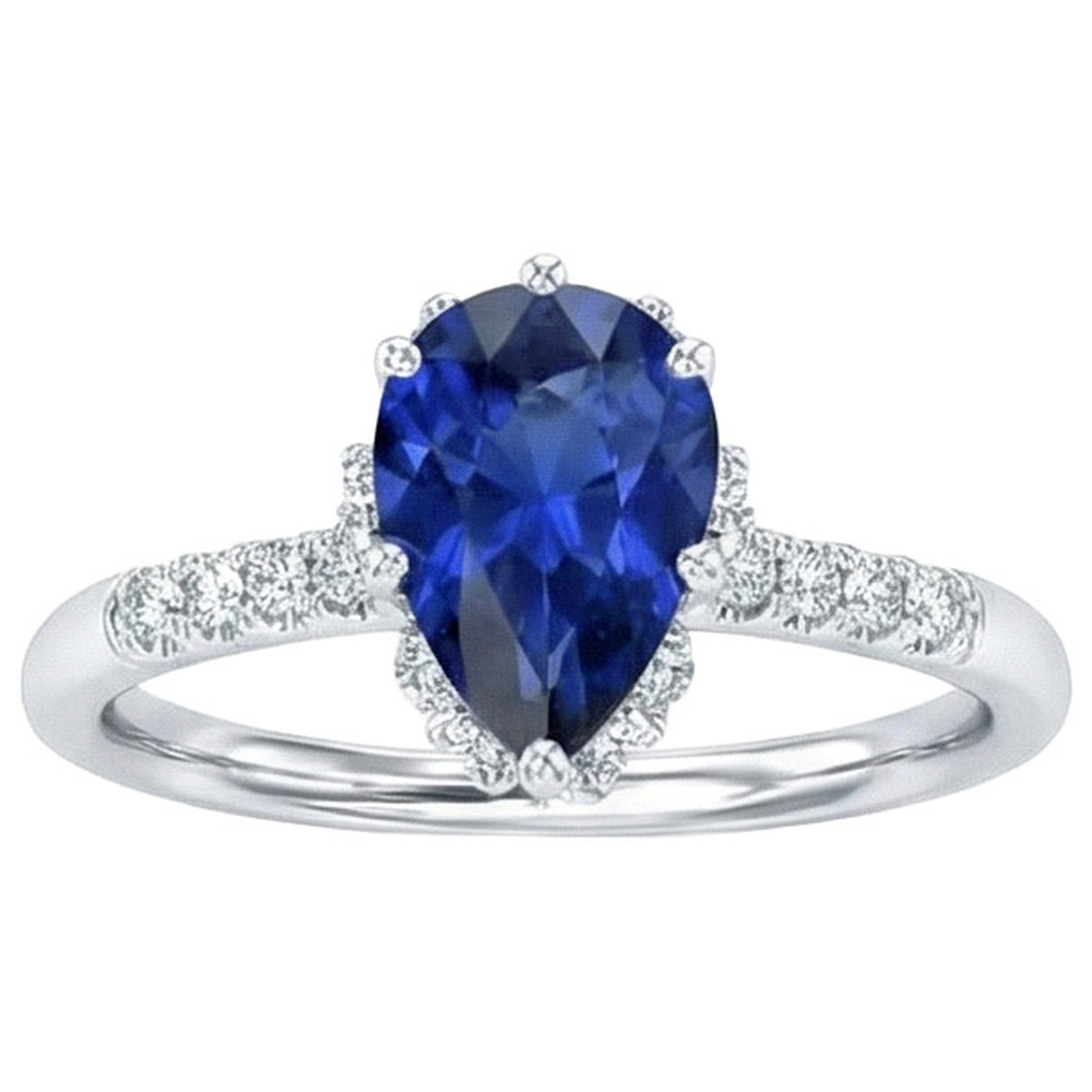 echter round diamant 3.50Karat ring Draufsicht