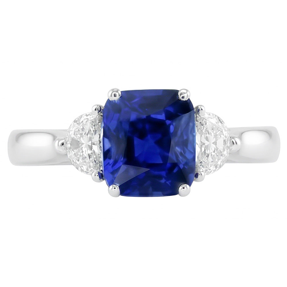 echter oval diamant 3Karat ring Seitenansicht