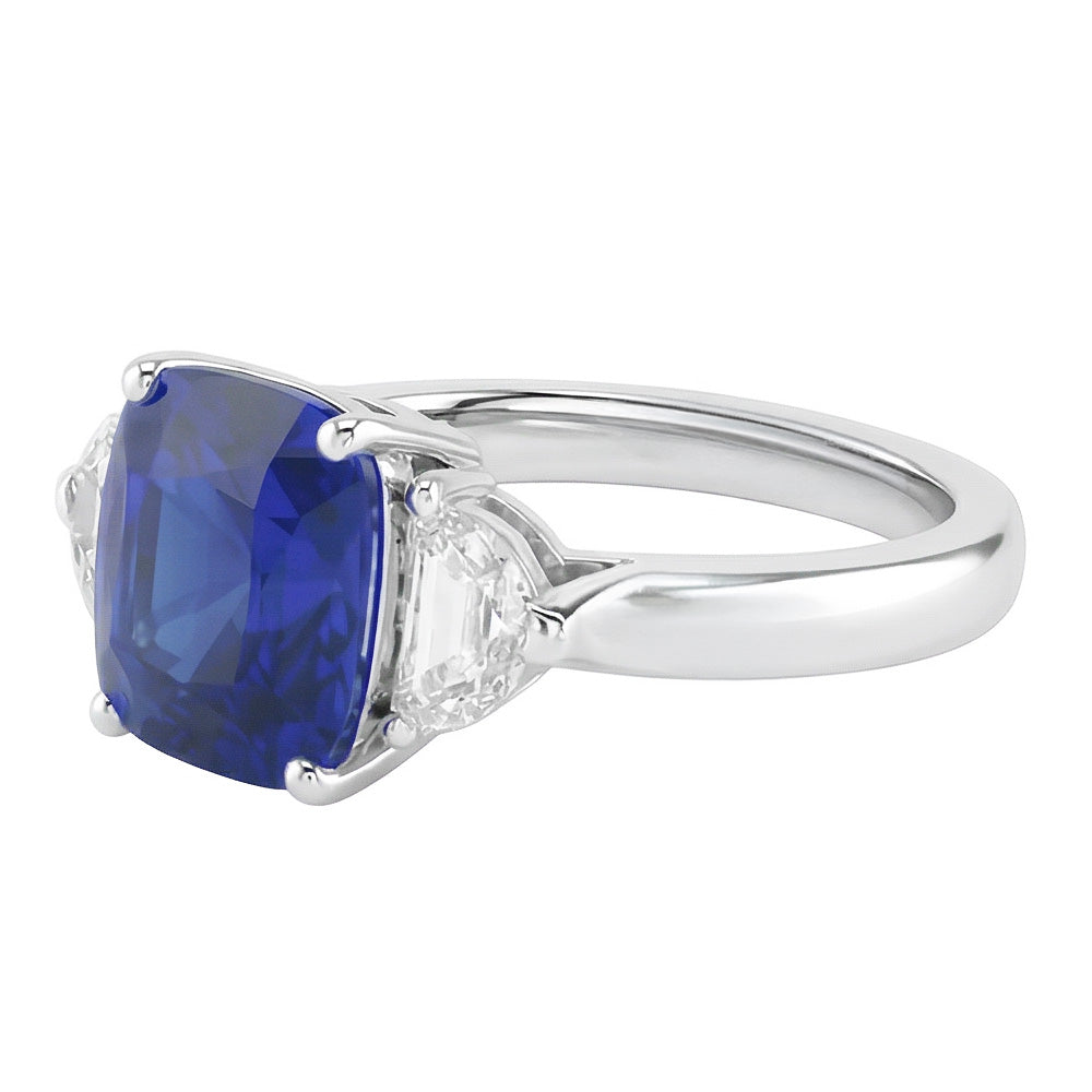 echter oval diamant 3Karat ring Draufsicht