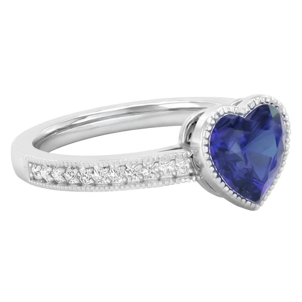 echter round diamant 2Karat ring Draufsicht