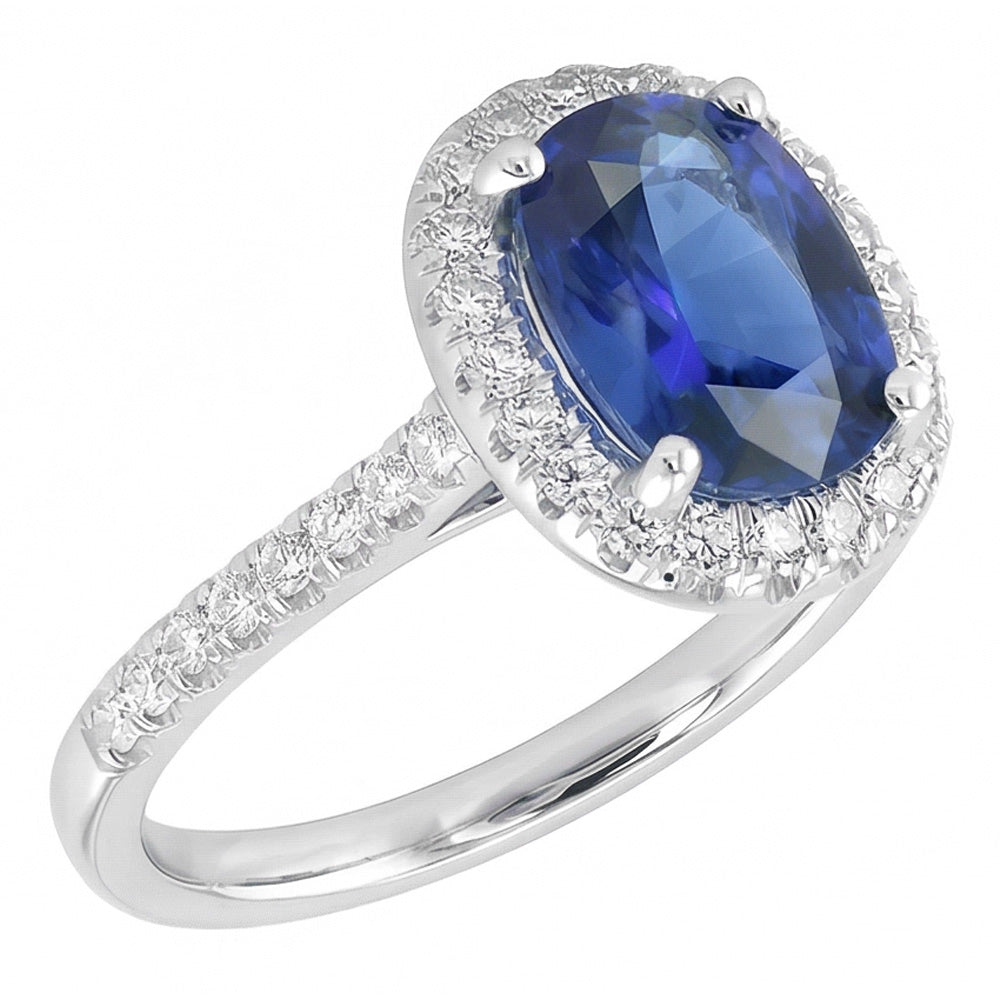 echter oval diamant 3.50Karat ring Vorderansicht