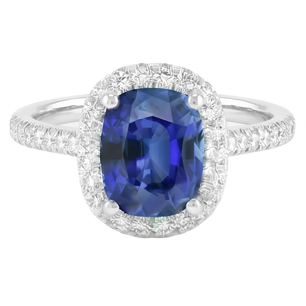 echter oval diamant 3.50Karat ring Seitenansicht