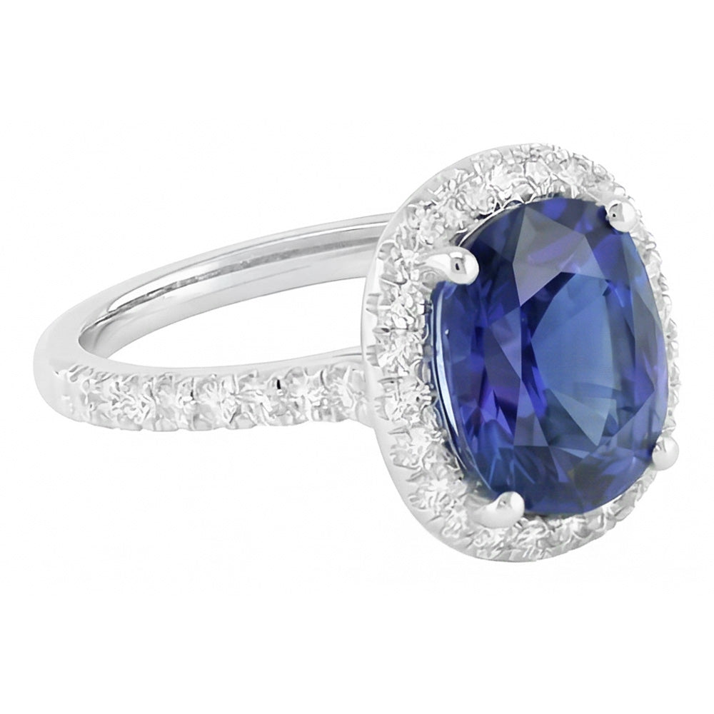 echter oval diamant 3.50Karat ring Detailansicht