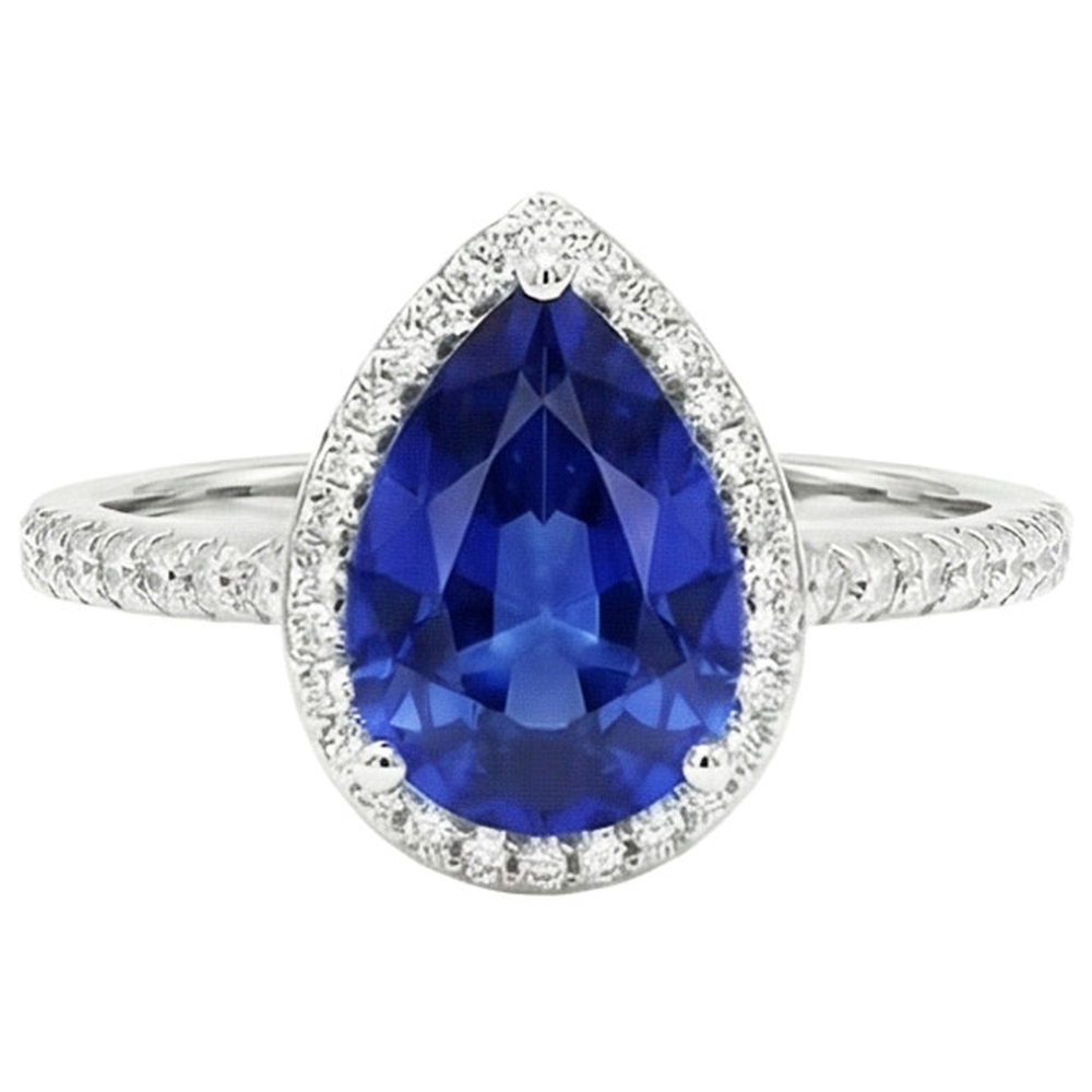 echter round diamant 4Karat ring Draufsicht
