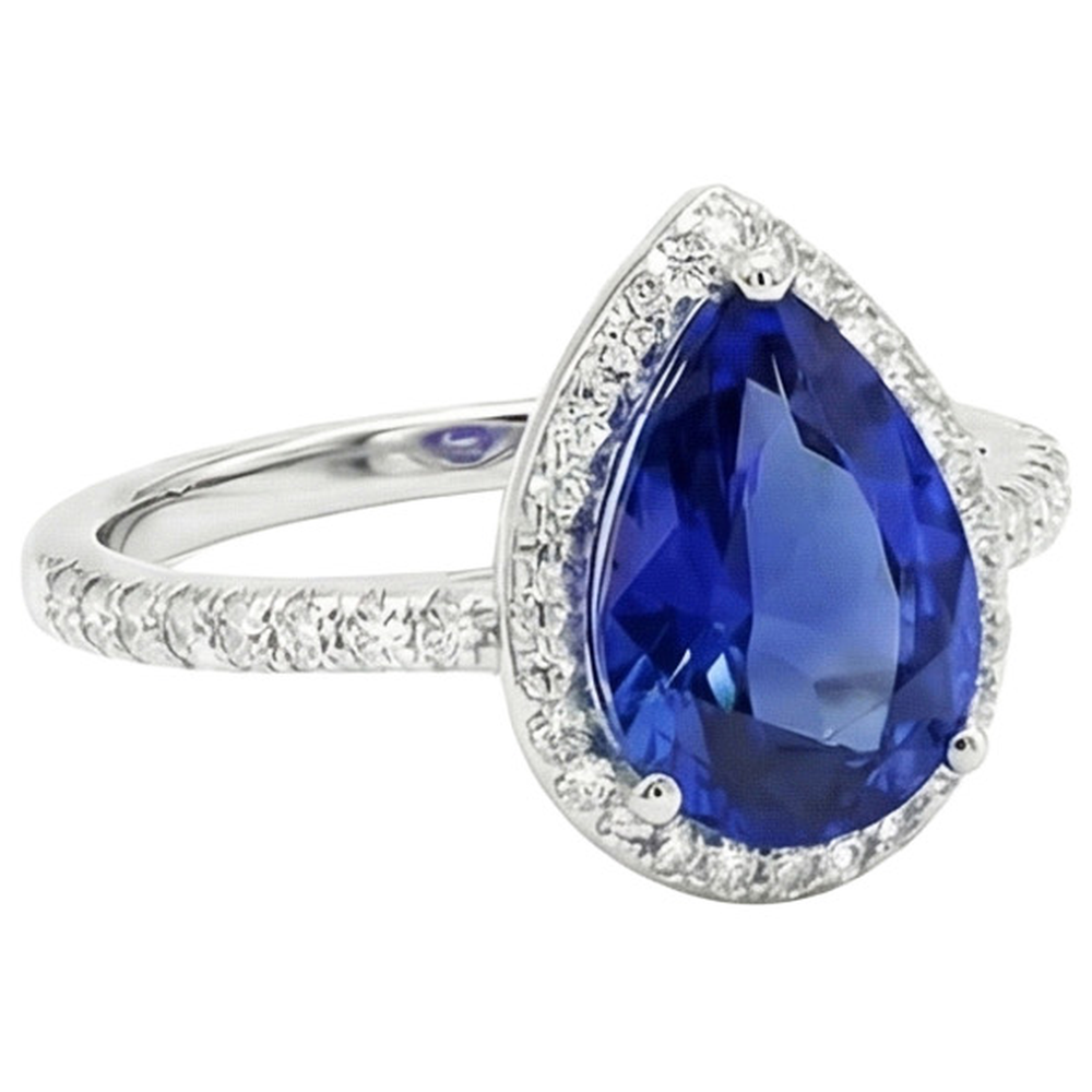 echter round diamant 4Karat ring Profilansicht