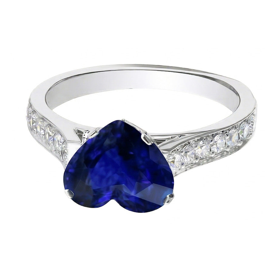 echter round diamant 4Karat ring Draufsicht